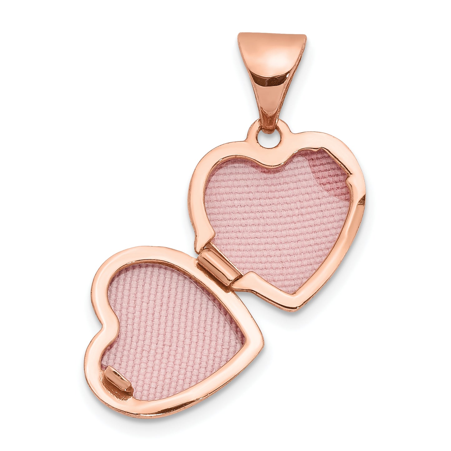 14k Rose Gold 14k Rose Gold Polished 10mm Heart-Shaped Scrolled Locket