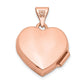 14k Rose Gold 14k Rose Gold 15mm Plain Heart Locket