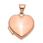 14k Rose Gold 14k Rose Gold 15mm Plain Heart Locket