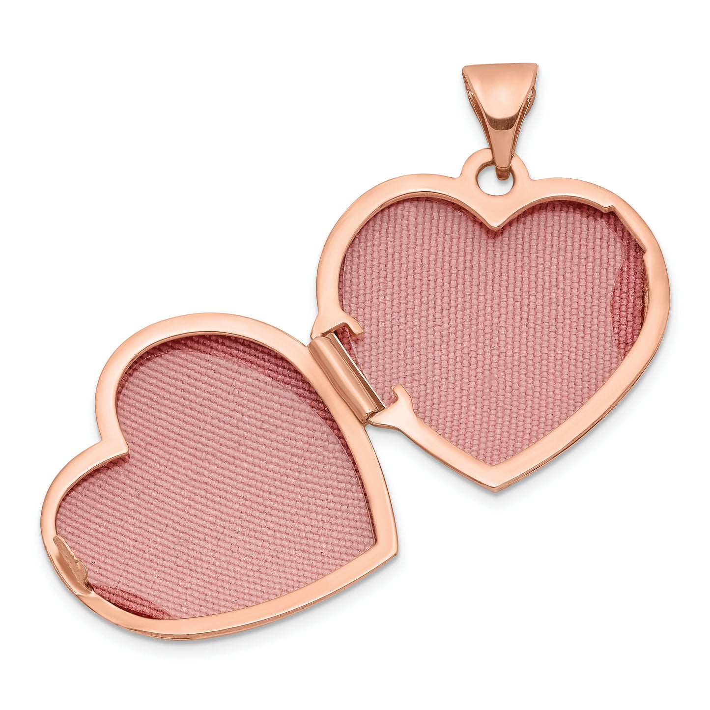 14k Rose Gold 14k Rose Gold 18mm Domed Heart Locket