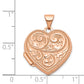 14k Rose Gold 14k Rose Gold 18mm Scrolled Love You Always Heart Locket