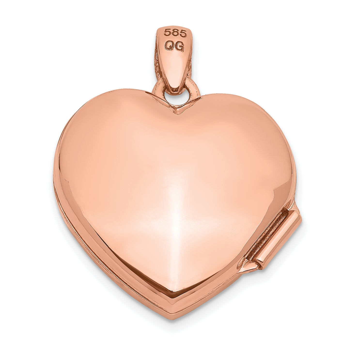 14k Rose Gold 14k Rose Gold w/ Diamond Vintage 18mm Heart Locket