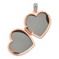 14k Rose Gold 14k Rose Gold w/ Diamond Vintage 18mm Heart Locket