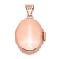 14k Rose Gold 14k Rose Gold 17mm Diamond Oval Locket