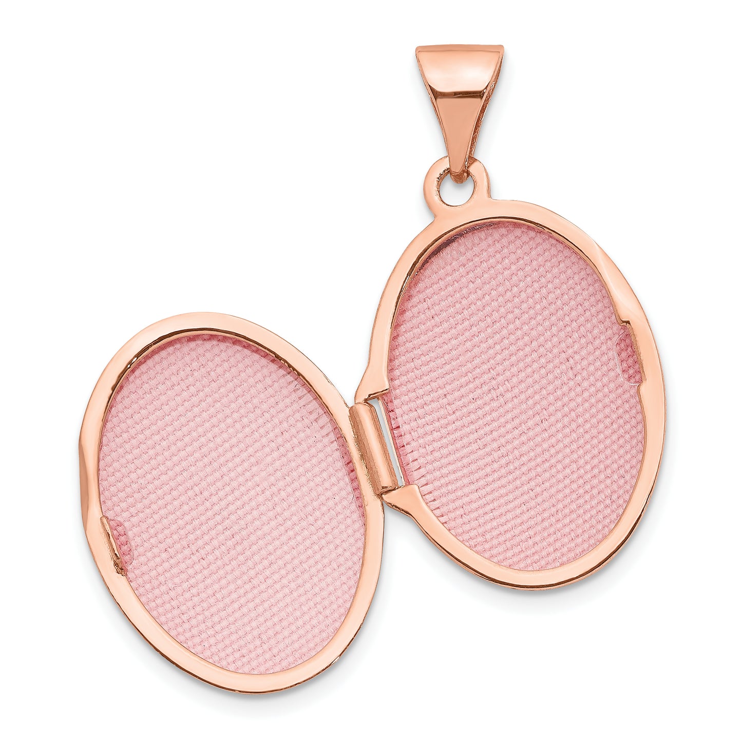 14k Rose Gold 14k Rose Gold 17mm Diamond Oval Locket