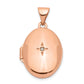 14k Rose Gold 14k Rose Gold 17mm Diamond Oval Locket