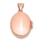 14k Rose Gold 14k Rose Gold 17mm Scroll Oval Locket