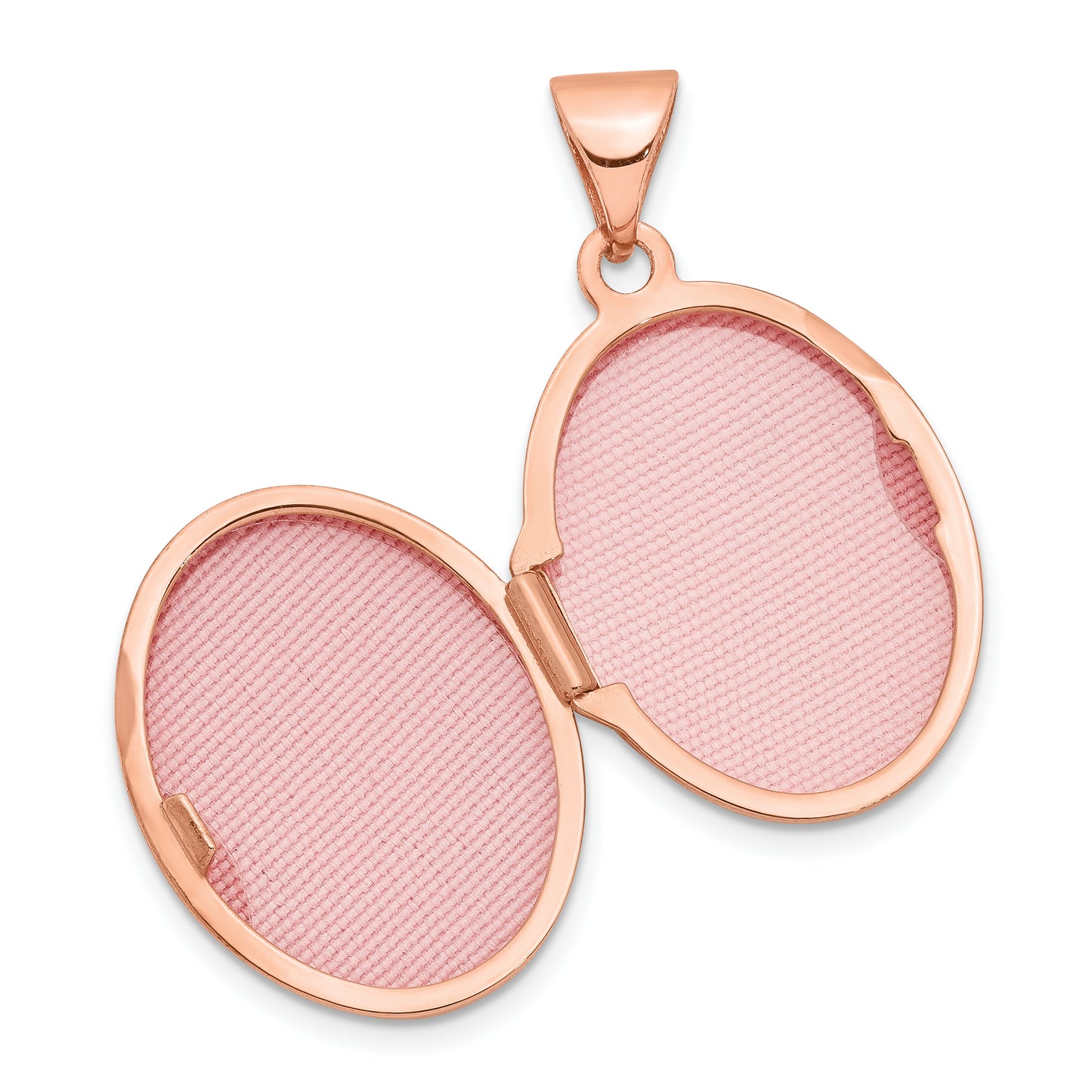 14k Rose Gold 14k Rose Gold 17mm Scroll Oval Locket