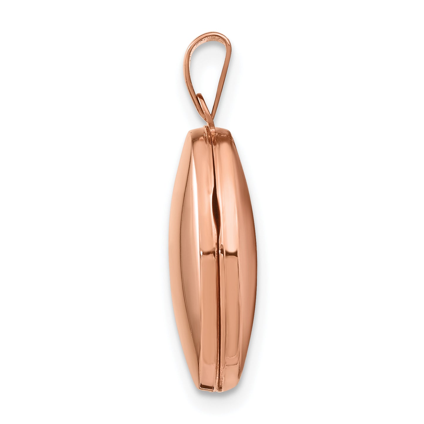 14k Rose Gold 14k Rose Gold Polished 17mm Plain Oval Locket