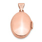 14k Rose Gold 14k Rose Gold Polished 17mm Plain Oval Locket