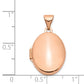 14k Rose Gold 14k Rose Gold Polished 17mm Plain Oval Locket