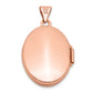 14k Rose Gold 14k Rose Gold Scroll Design 21mm Oval Locket