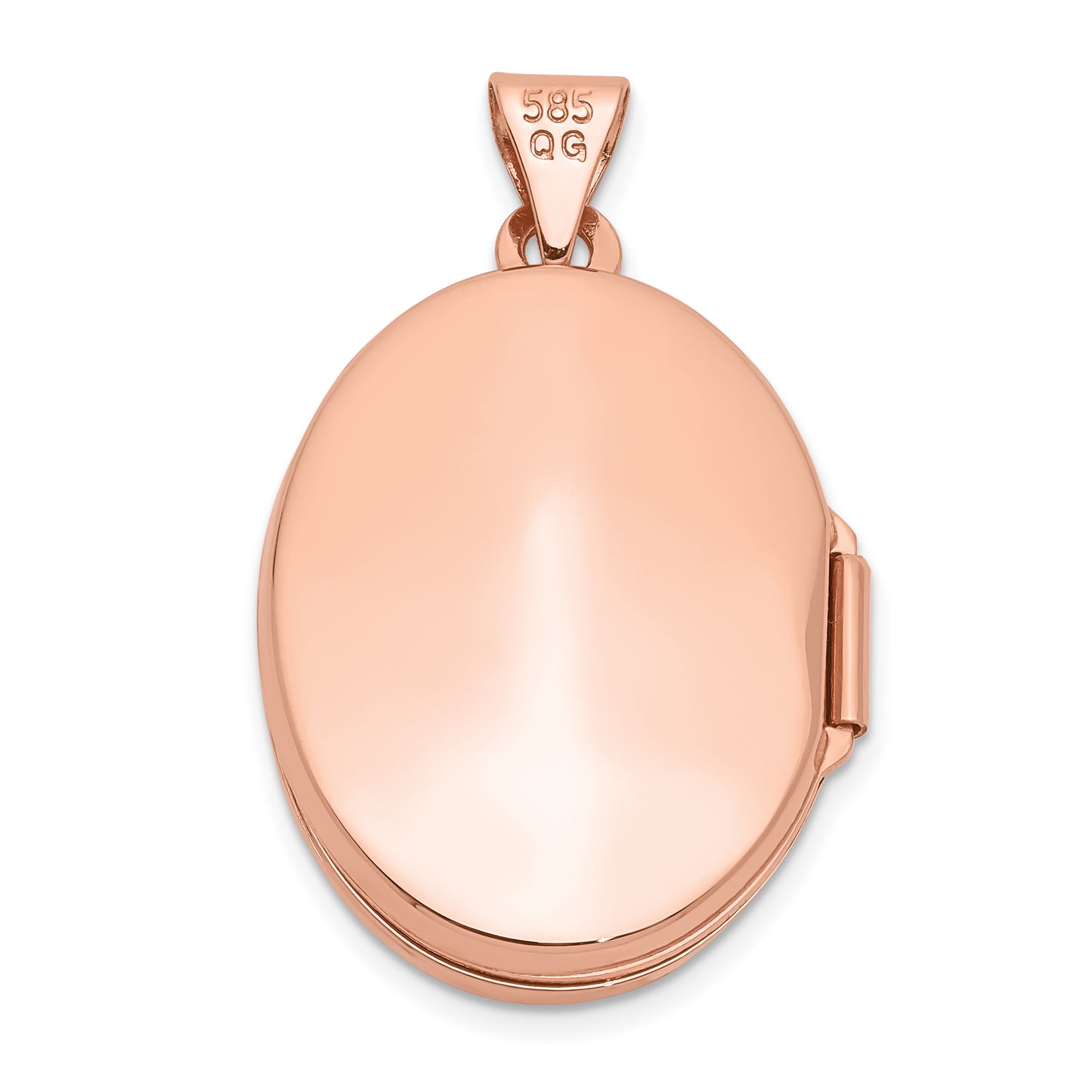 14k Rose Gold 14k Rose Gold Polished 21mm Oval Locket