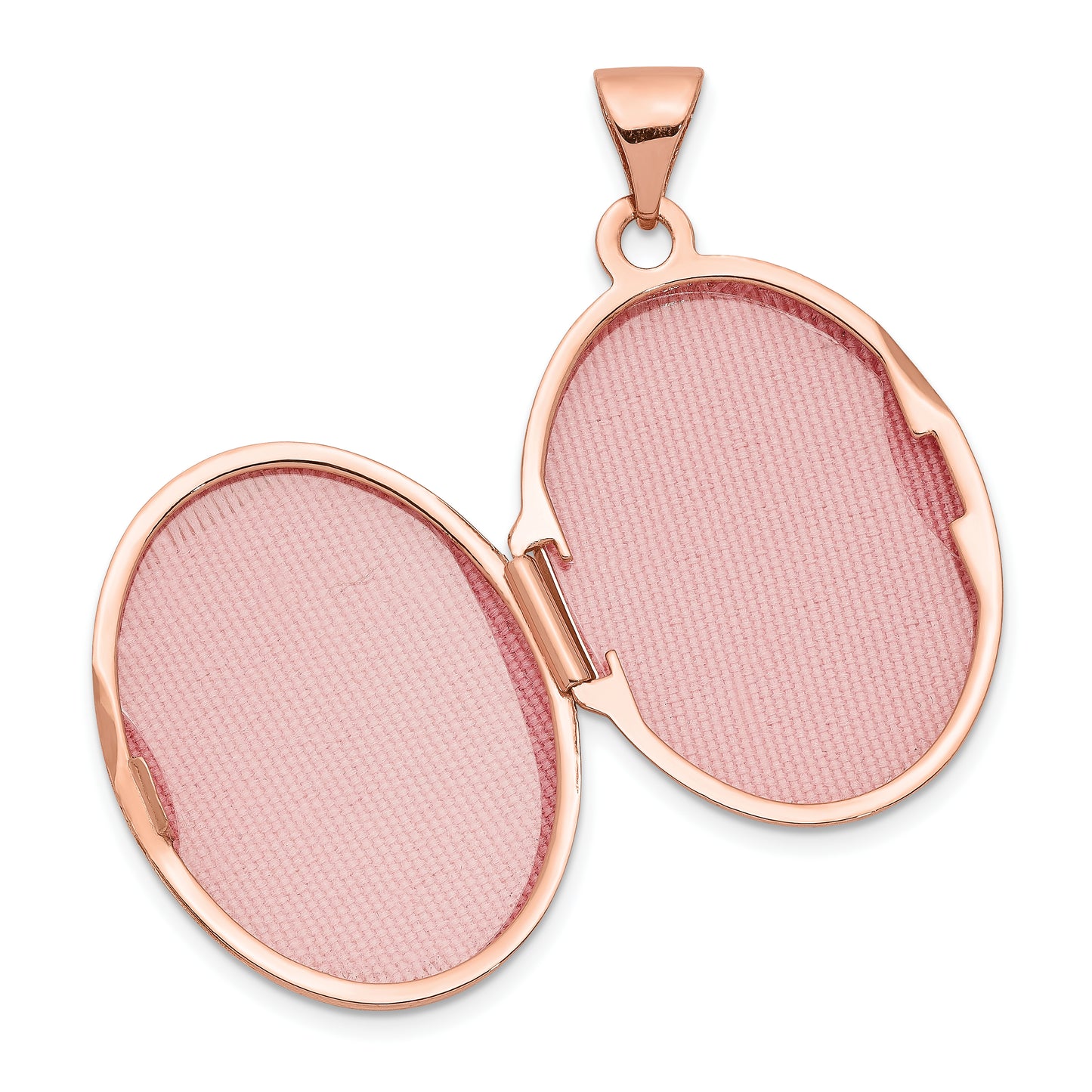 14k Rose Gold 14k Rose Gold Polished 21mm Oval Locket