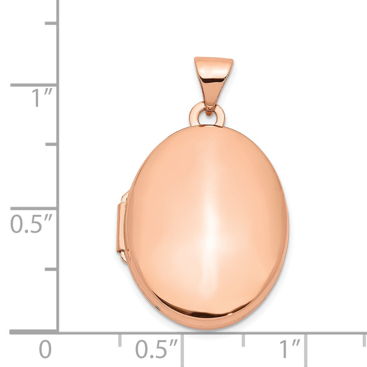 14k Rose Gold 14k Rose Gold Polished 21mm Oval Locket