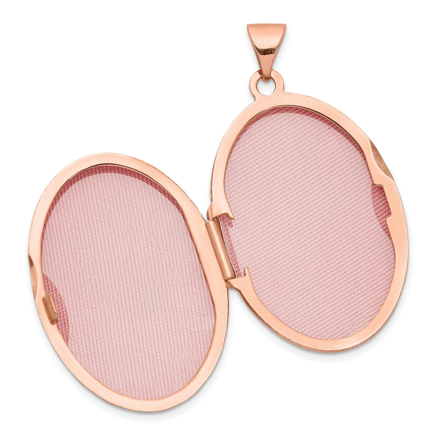 14k Rose Gold 14k Rose Gold Polished 26mm Domed Oval Locket