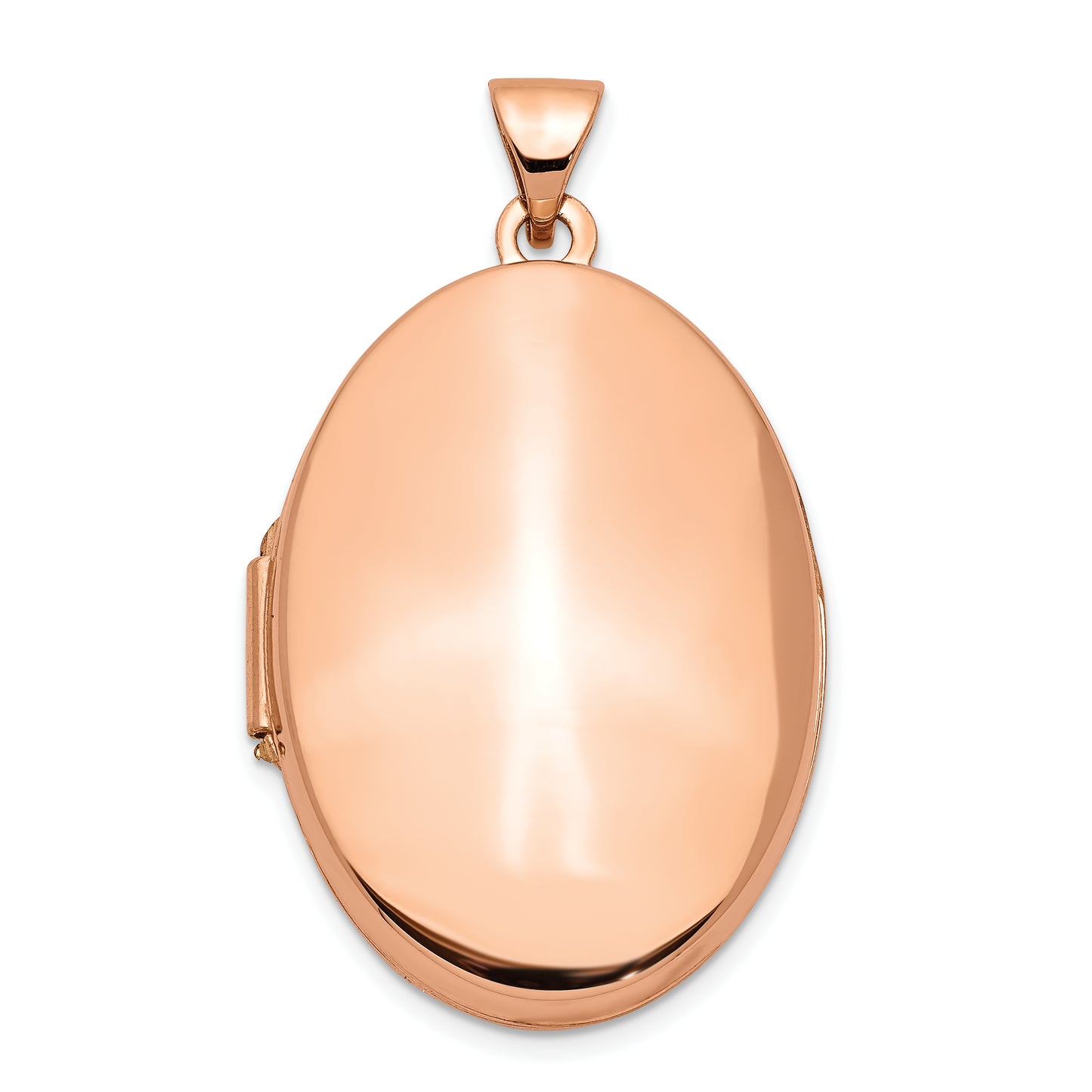 14k Rose Gold 14k Rose Gold Polished 26mm Domed Oval Locket