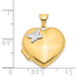 14k Two-tone 14k Two-Tone 18mm Butterfly Heart Locket