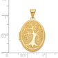 14k Yellow Gold 14ky 21x16mm Oval Tree Locket