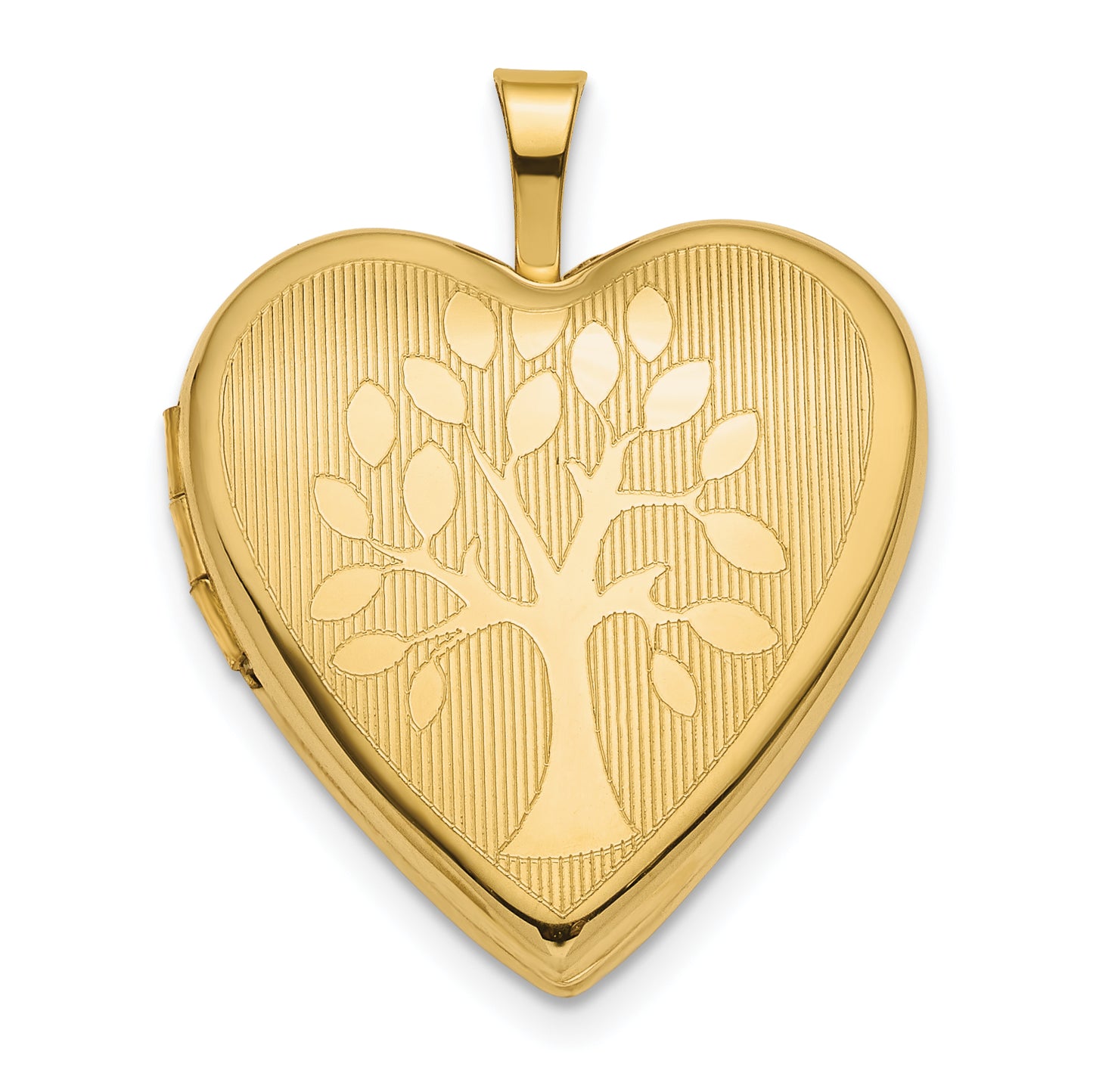 14k Yellow Gold 14K 20mm Tree Heart Locket