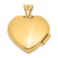 14k Yellow Gold 14k 18mm Domed Plain Heart Locket