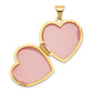 14k Yellow Gold 14k 18mm Domed Plain Heart Locket