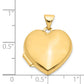 14k Yellow Gold 14k 18mm Domed Plain Heart Locket