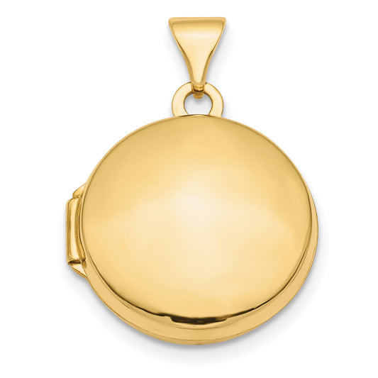 14k Yellow Gold 14k Polished Domed 16mm Round Locket