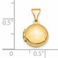 14k Yellow Gold 14k Polished Domed 10mm Round Locket