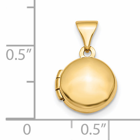 14k Yellow Gold 14k Polished Domed 10mm Round Locket