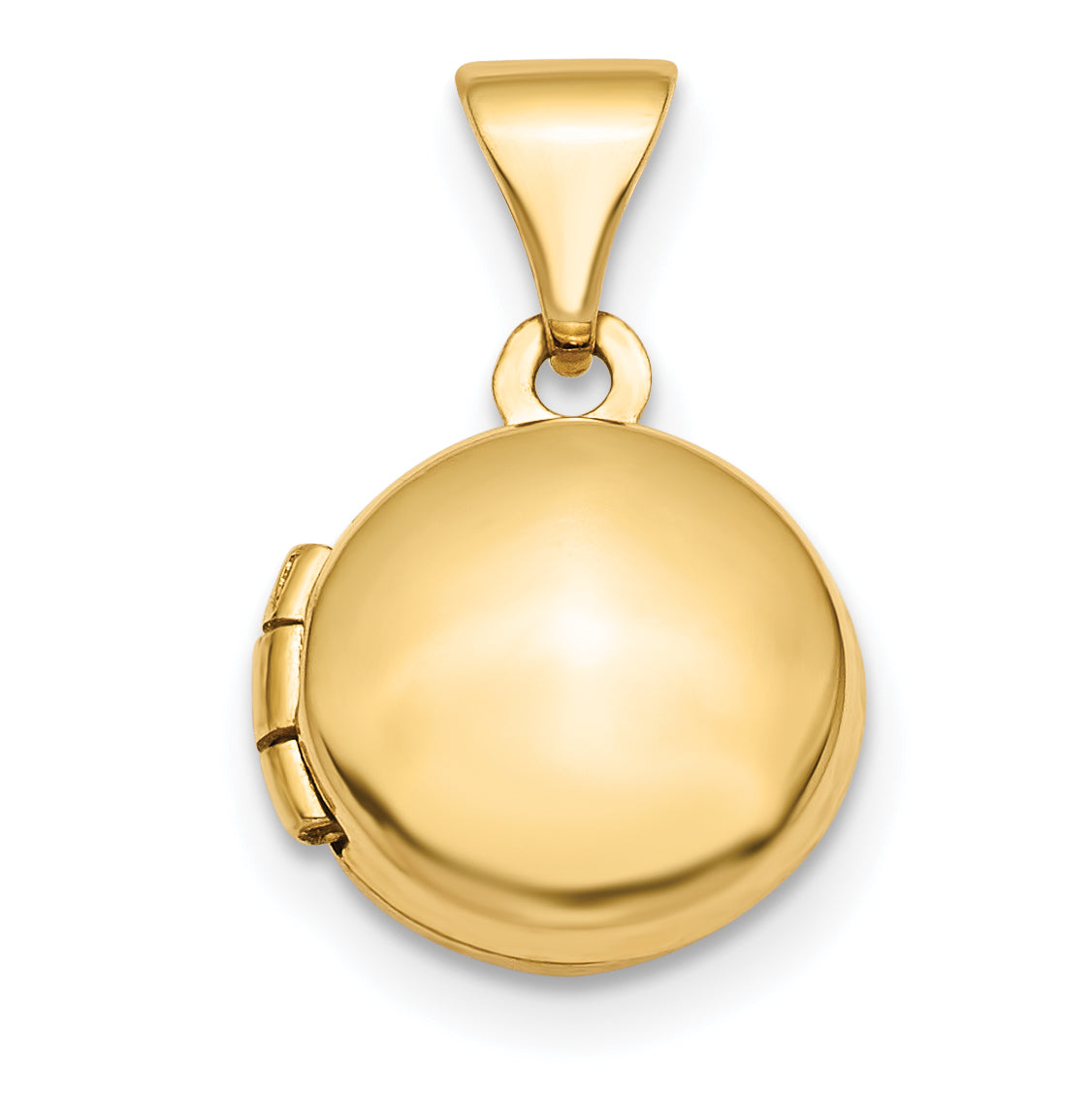 14k Yellow Gold 14k Polished Domed 10mm Round Locket