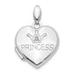 14k White Gold 14K White Gold Diamond 16mm Princess Locket Pendant