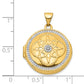 14k Yellow & Rhodium 14K w/ White Rhodium 22mm Fancy Diamond Round Locket Pendant