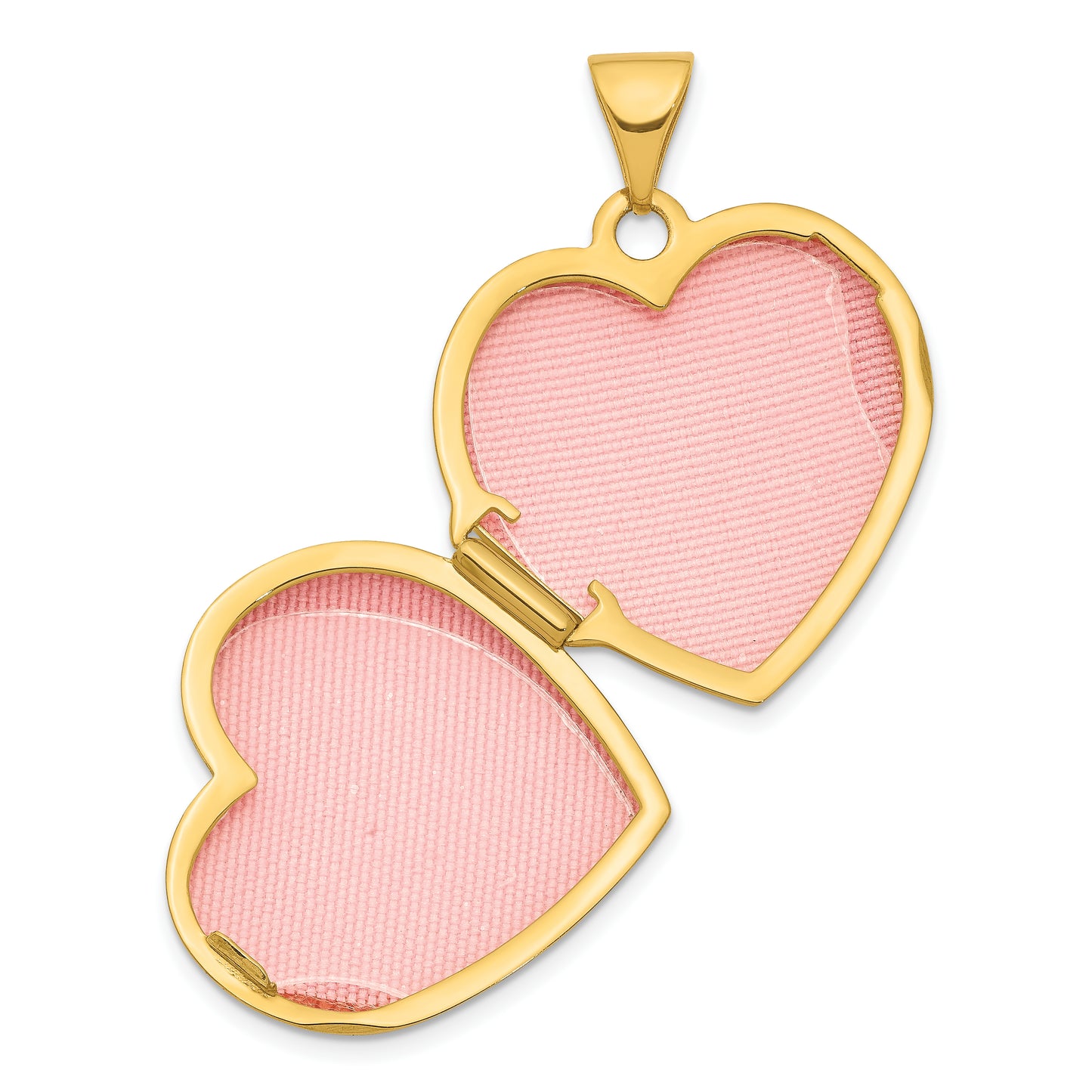 14k Yellow Gold 14K 19mm Heart Border Heart Locket Pendant