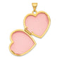 14k Yellow Gold 14K 19mm Heart Border Heart Locket Pendant