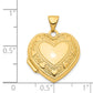 14k Yellow Gold 14K 19mm Heart Border Heart Locket Pendant