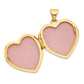 14k Yellow Gold 14ky Hearts w/ LOVE 19mm Reversible Heart Locket Pendant