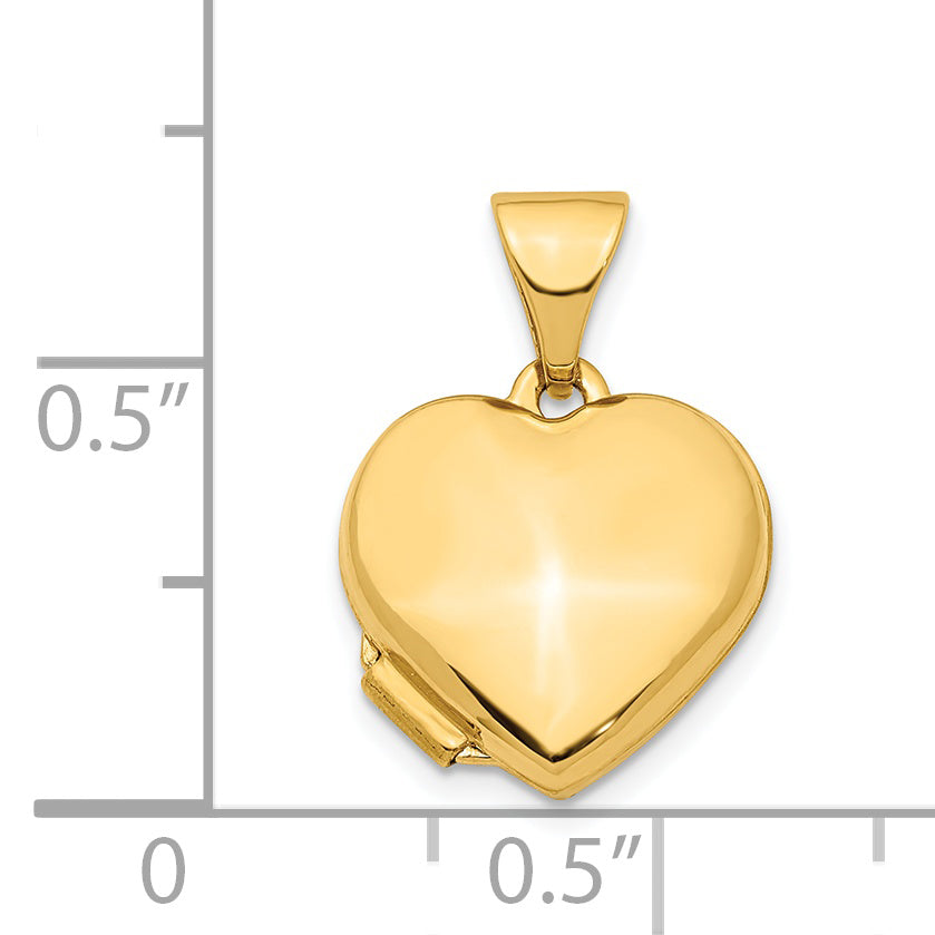 14k Yellow Gold 14K Heart 13mm Locket Pendant