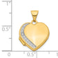 14k Yellow Gold 14K Diamond 16mm Heart Locket Pendant