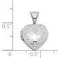 14k White Gold 14K White Gold Textured 13mm Heart Locket Pendant