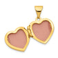 14k Yellow Gold 14K 13mm Textured Heart Locket Pendant