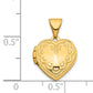 14k Yellow Gold 14K 13mm Textured Heart Locket Pendant