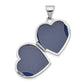 14k White Gold 14K White Gold Polished 15mm Floral Heart Locket