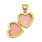 14k Yellow Gold 14K 11mm Floral Heart Locket Pendant