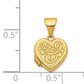 14k Yellow Gold 14K 11mm Floral Heart Locket Pendant