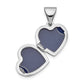 14k White Gold 14K White Gold 11mm Flower Heart Locket Pendant