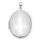 14k White Gold 14k White Gold Oval 33mm Locket Pendant