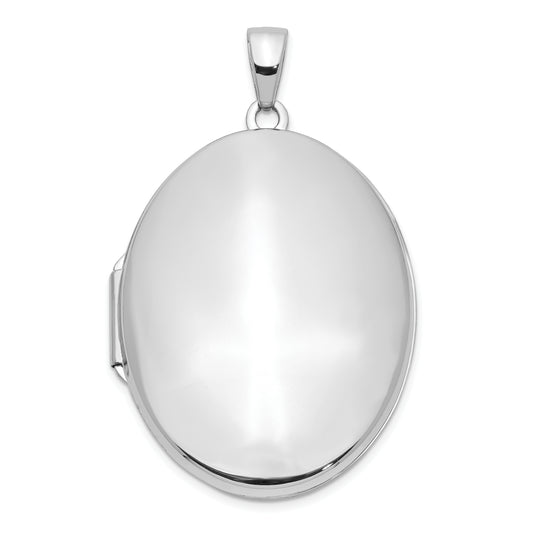 14k White Gold 14k White Gold Oval 33mm Locket Pendant