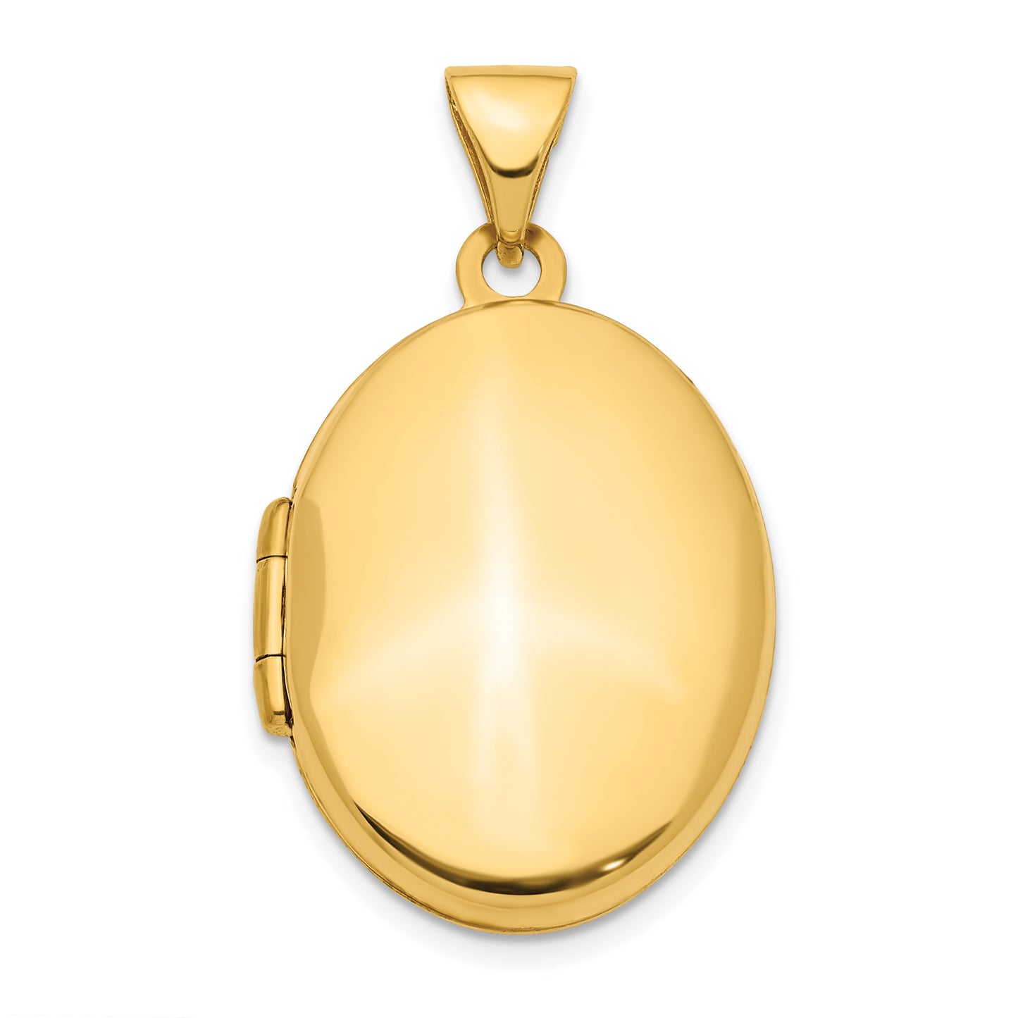 14k Yellow Gold 14ky 21mm Oval Locket Pendant