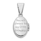 14k White Gold 14K White Gold Little Princess 16mm Oval Locket Pendant